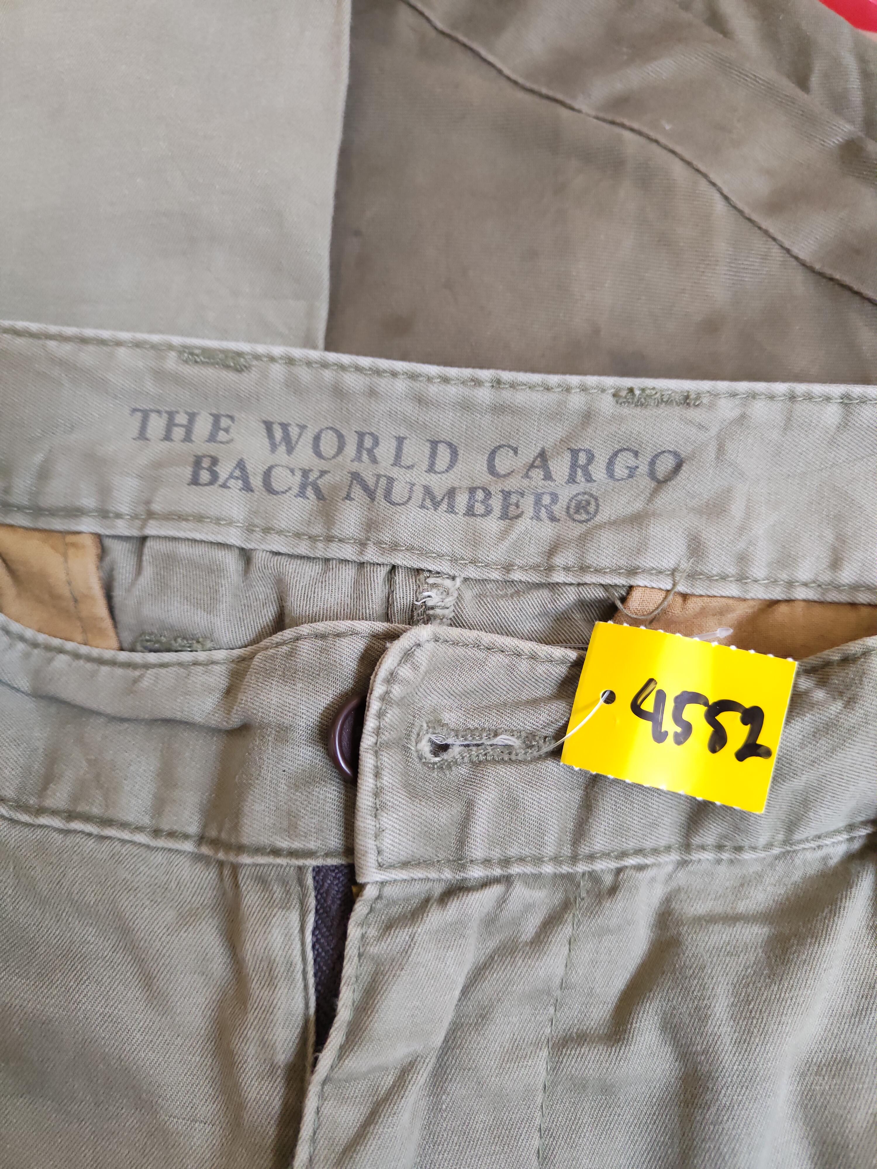 Japanese Brand The World Cargo (Back Number®) Light Green cargo Pants #4552 Size US 33 - 13 Thumbnail