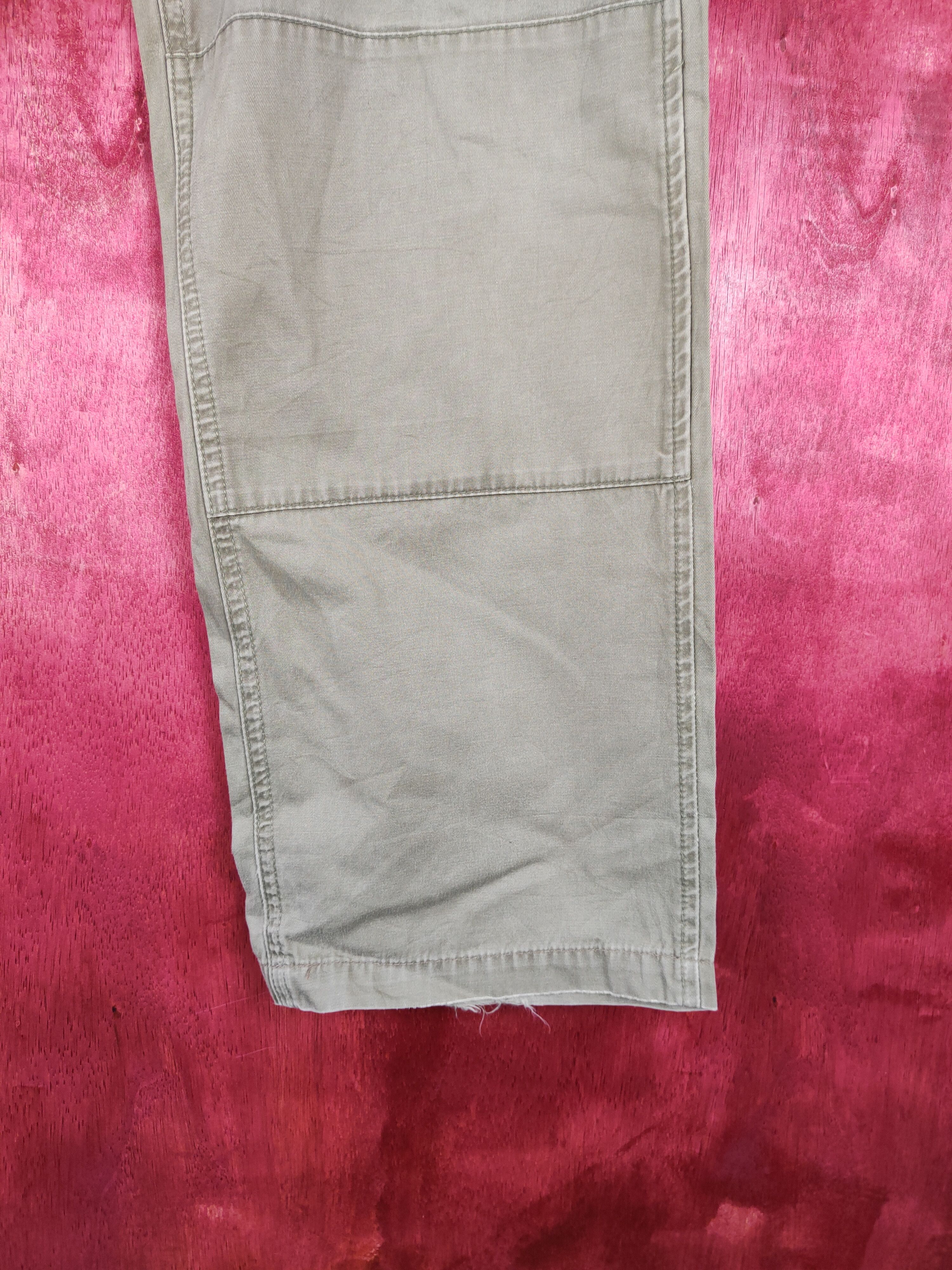 Japanese Brand The World Cargo (Back Number®) Light Green cargo Pants #4552 Size US 33 - 7 Thumbnail