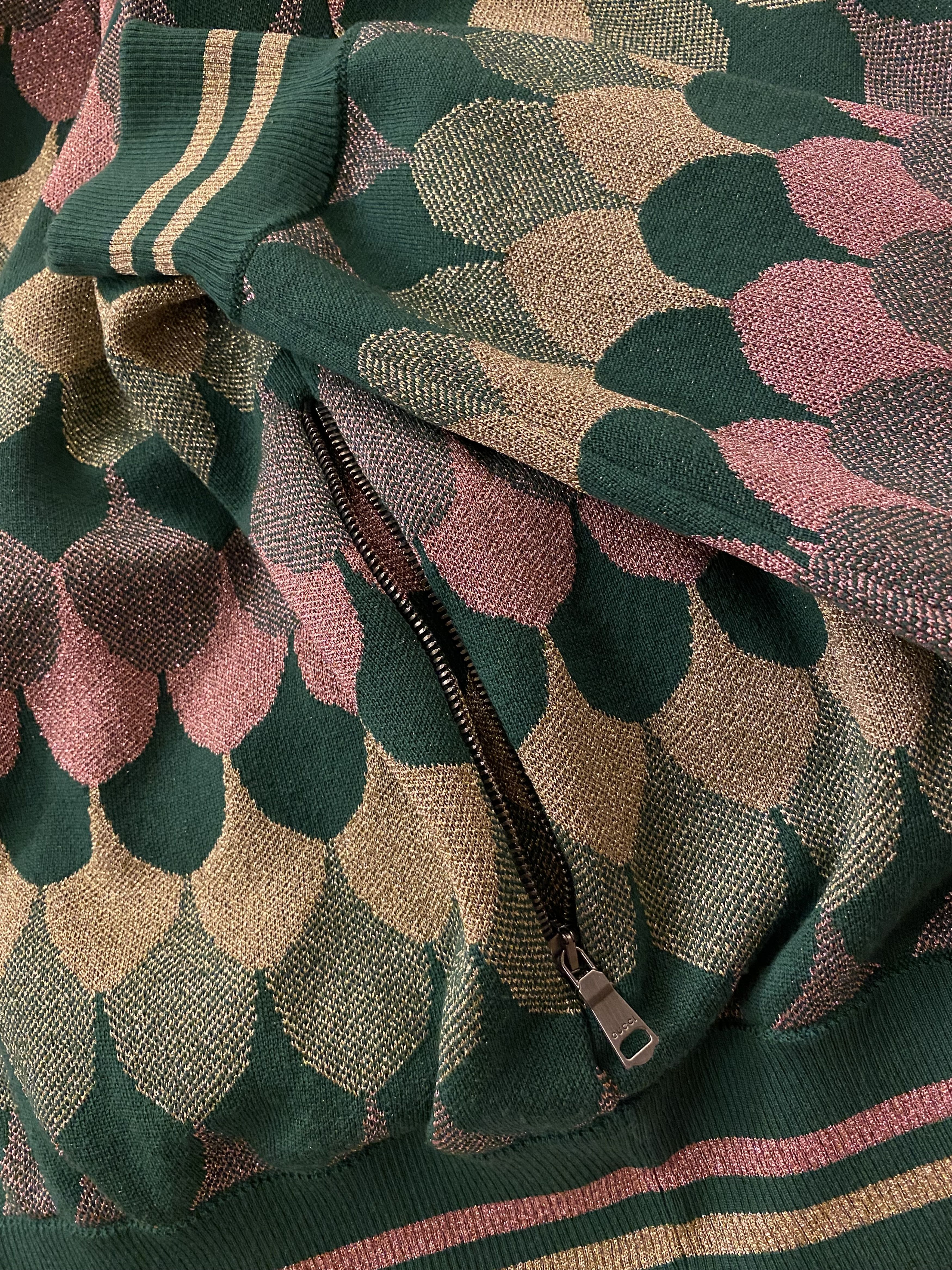 Gucci Glittery reflective pink green gold sports jacket Size US M / EU 48-50 / 2 - 6 Thumbnail