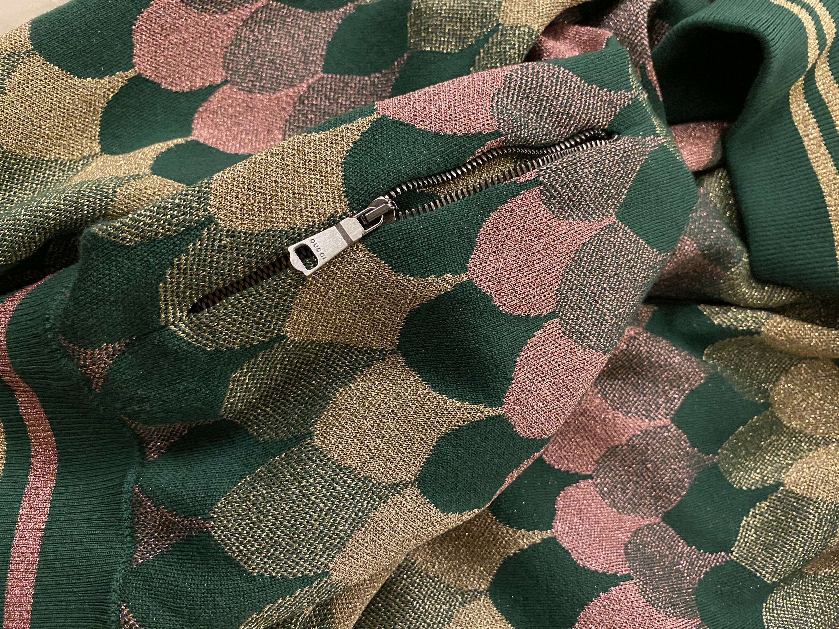 Gucci Glittery reflective pink green gold sports jacket Size US M / EU 48-50 / 2 - 5 Thumbnail