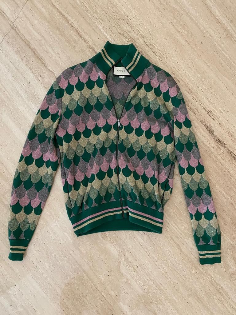 Gucci Glittery reflective pink green gold sports jacket Size US M / EU 48-50 / 2 - 1 Thumbnail