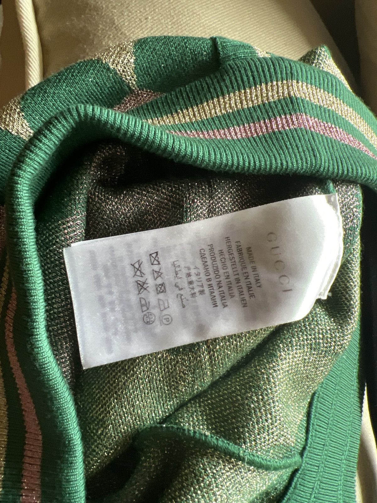 Gucci Glittery pink green gold jersey shorts Size US 32 / EU 48 - 11 Thumbnail