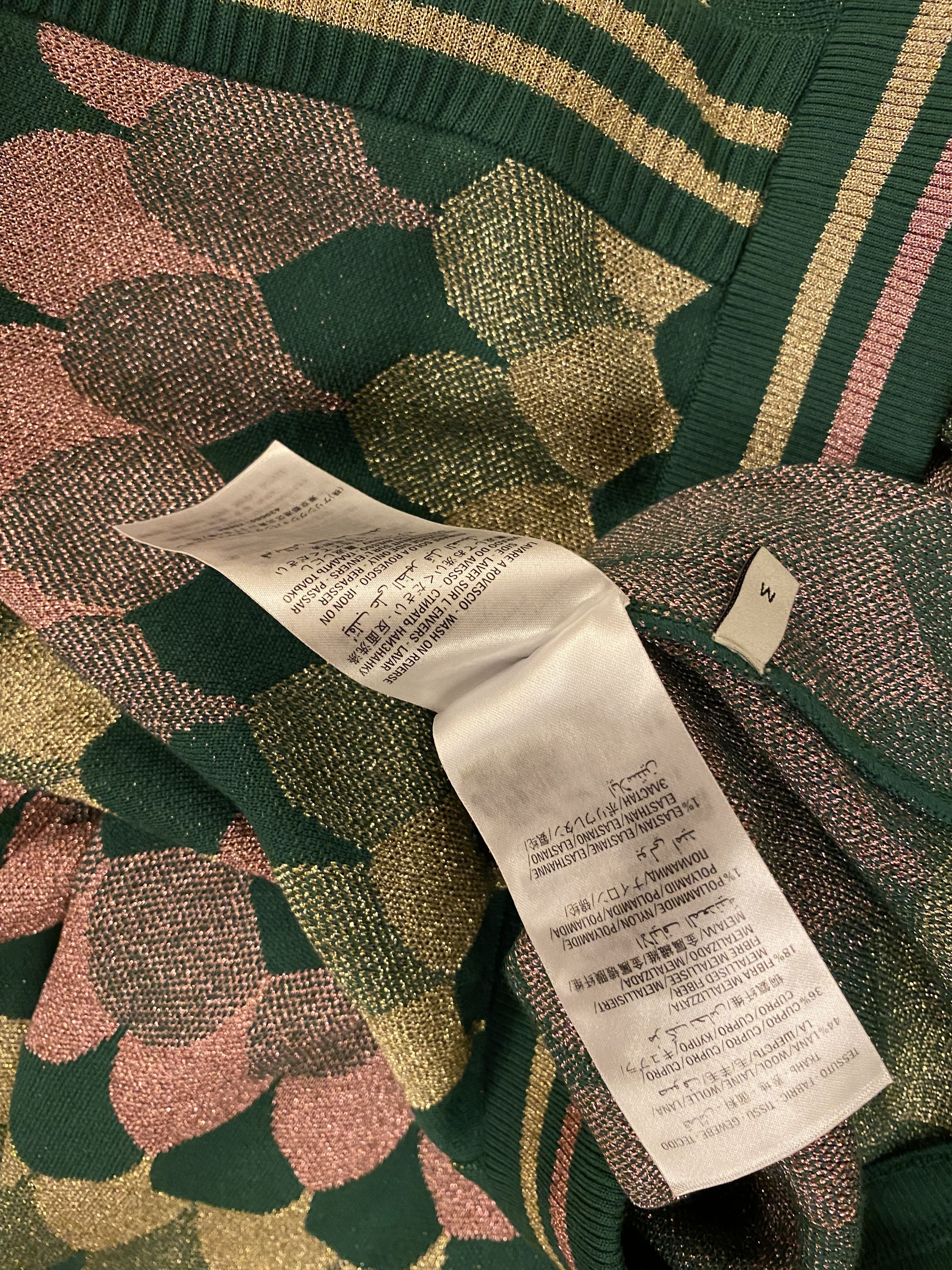 Gucci Glittery pink green gold jersey shorts Size US 32 / EU 48 - 8 Thumbnail