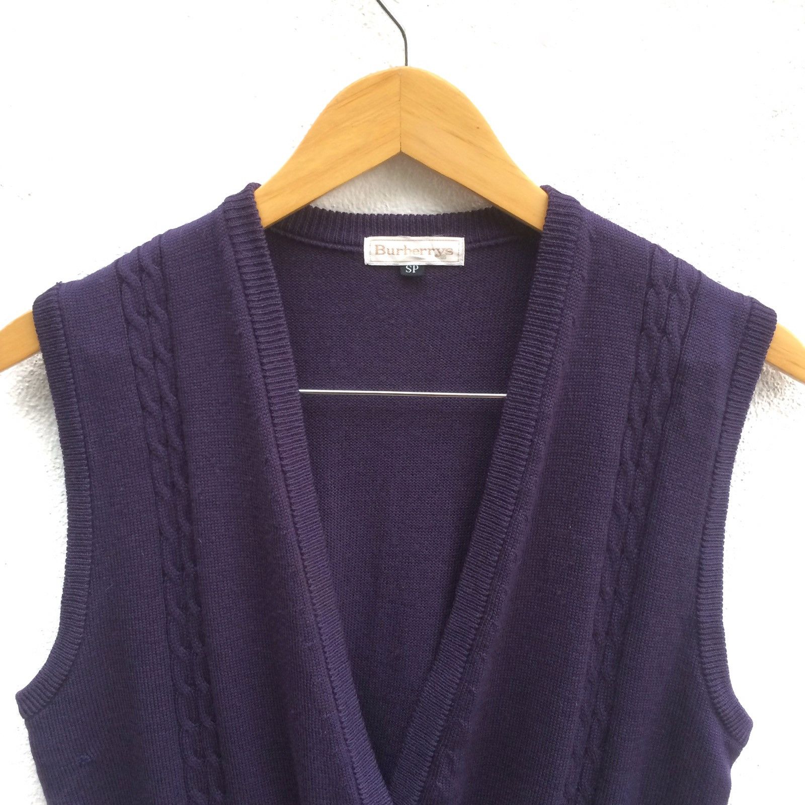 Burberry Vintage Burberrys Intense Indigo Knitted Vest Size M / US 6-8 / IT 42-44 - 2 Thumbnail