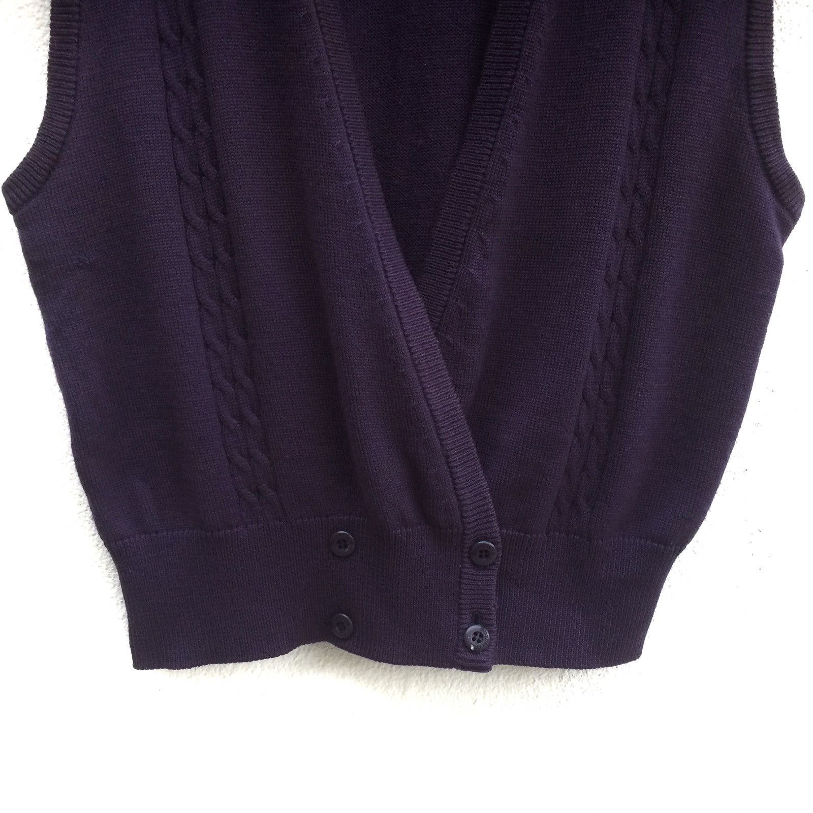 Burberry Vintage Burberrys Intense Indigo Knitted Vest Size M / US 6-8 / IT 42-44 - 3 Thumbnail