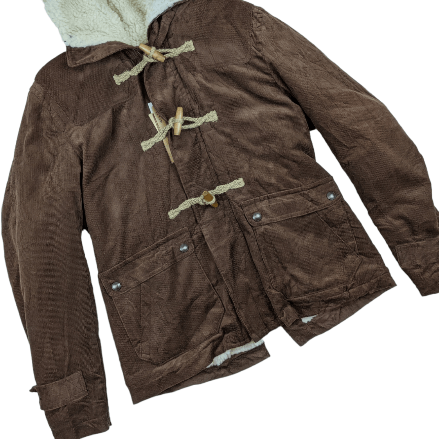 Japanese Brand Japan GRN Corduroy Winter Warm Parka Style Jacket Size M / US 6-8 / IT 42-44 - 4 Thumbnail