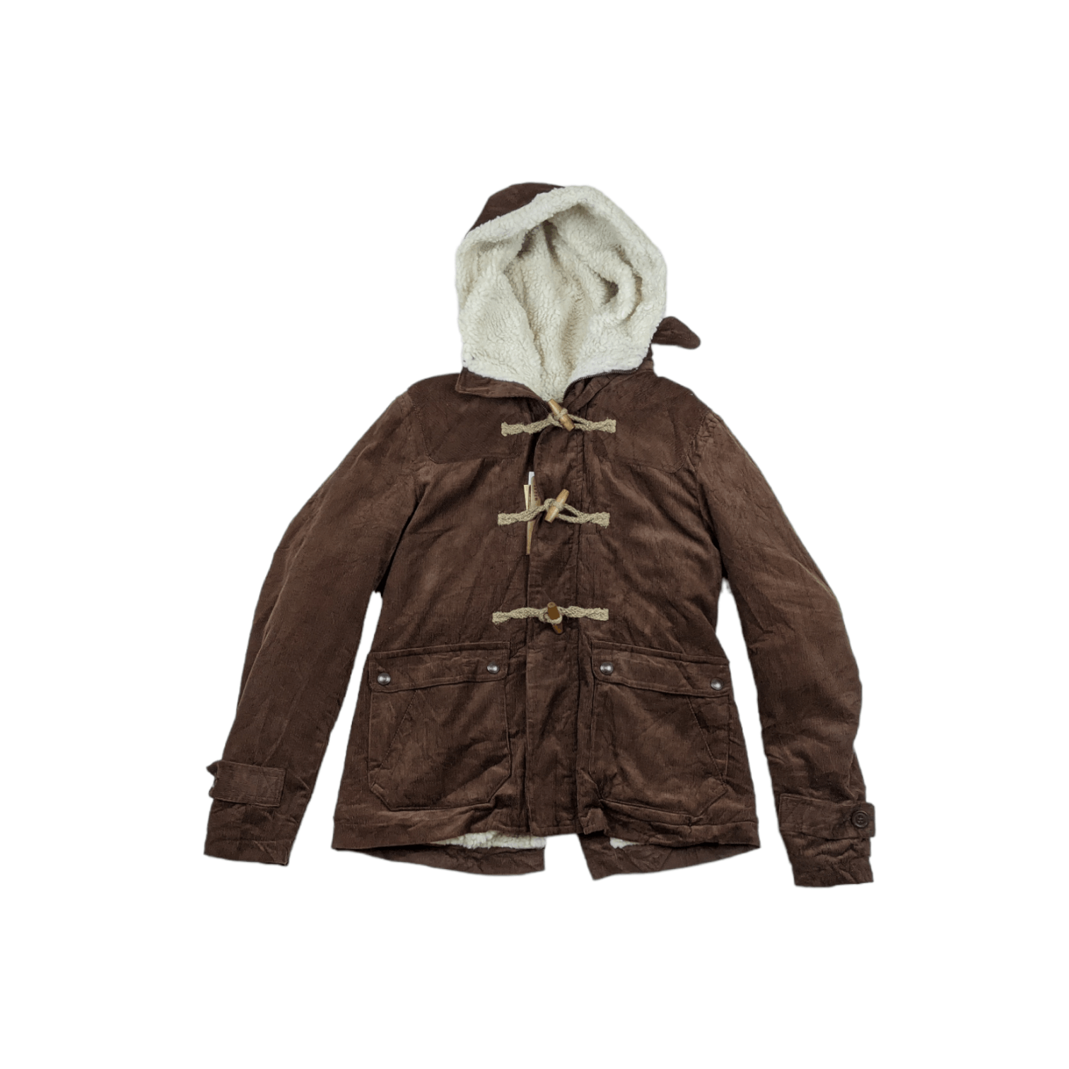 Japanese Brand Japan GRN Corduroy Winter Warm Parka Style Jacket Size M / US 6-8 / IT 42-44 - 2 Thumbnail