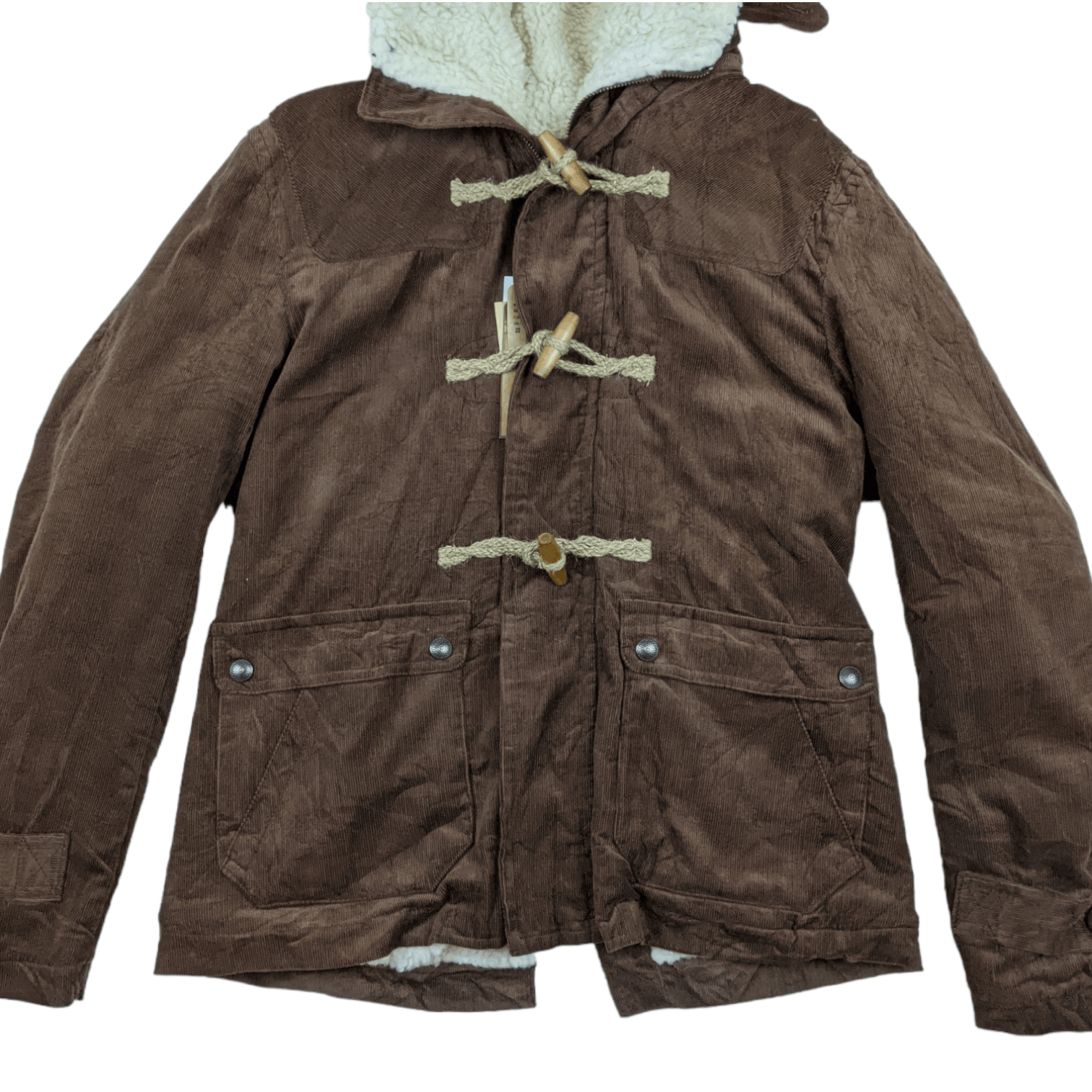 Japanese Brand Japan GRN Corduroy Winter Warm Parka Style Jacket Size M / US 6-8 / IT 42-44 - 3 Thumbnail