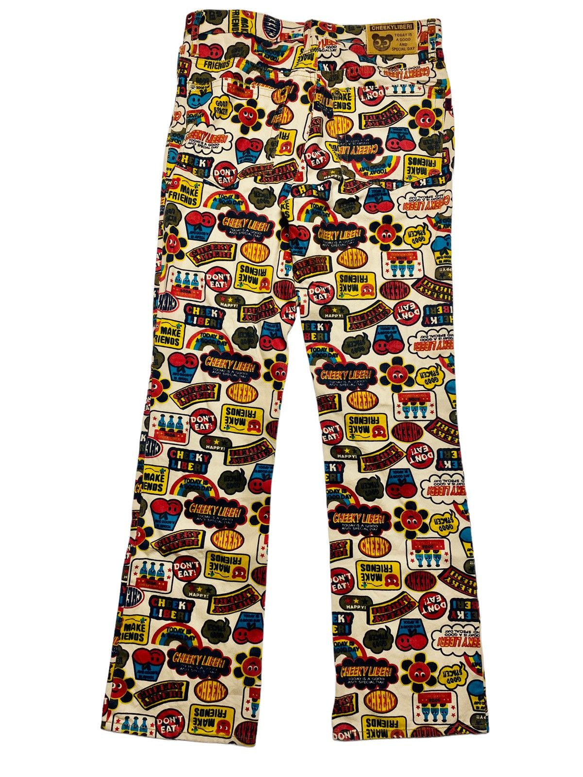 Hysteric Glamour × Japanese Brand 2000s Cheekyliberi - Printed Pop Denim Pants Size US 28 / EU 44 - 3 Thumbnail