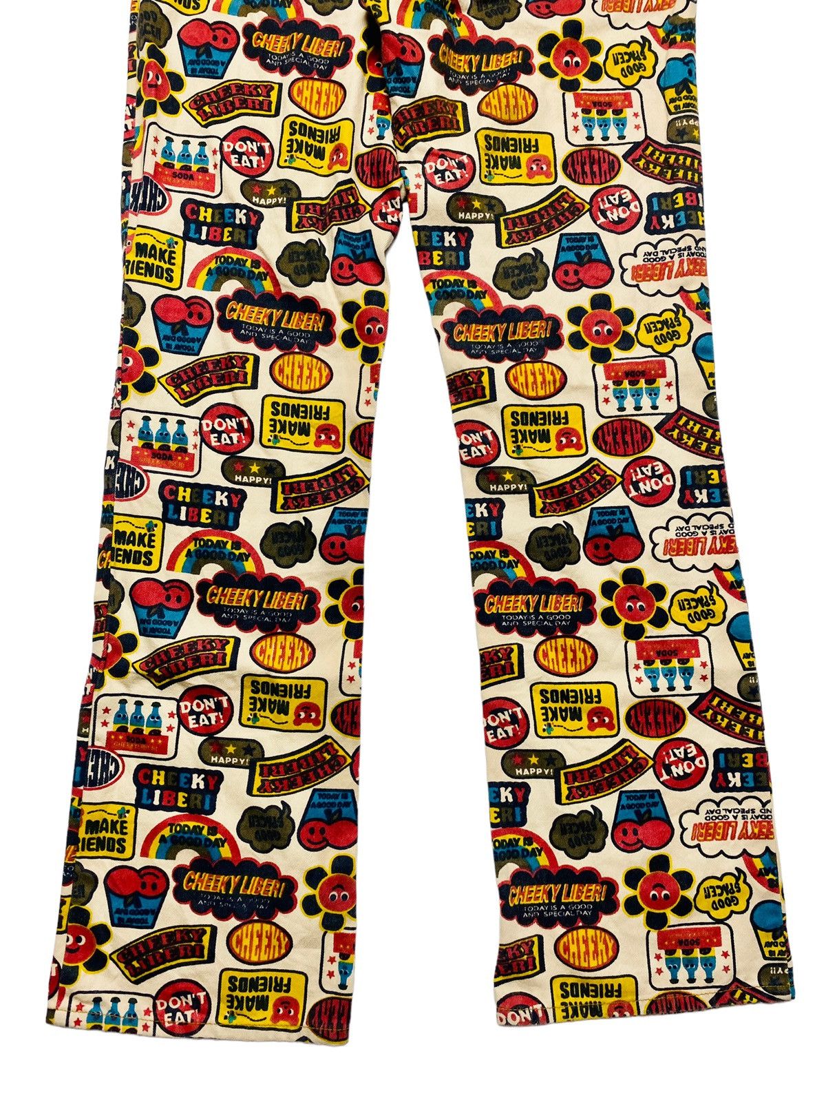Hysteric Glamour × Japanese Brand 2000s Cheekyliberi - Printed Pop Denim Pants Size US 28 / EU 44 - 5 Thumbnail