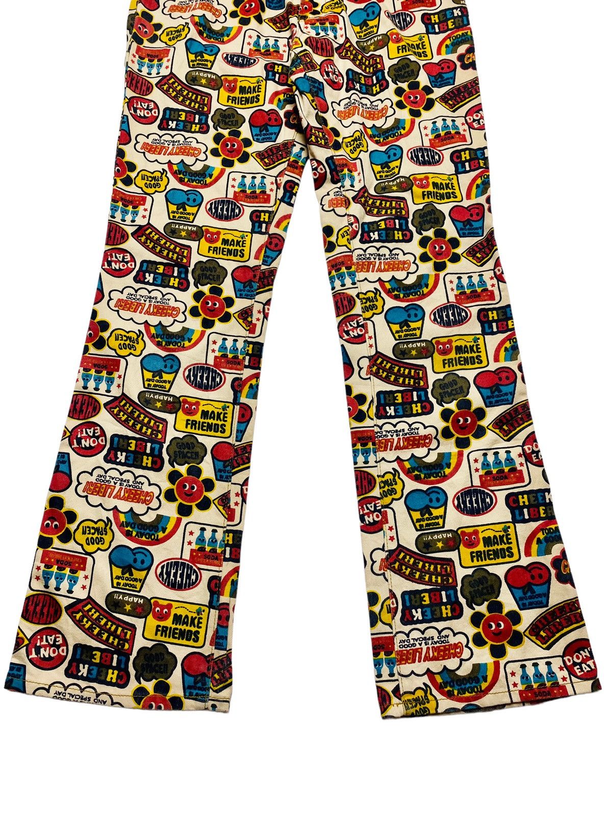 Hysteric Glamour × Japanese Brand 2000s Cheekyliberi - Printed Pop Denim Pants Size US 28 / EU 44 - 4 Thumbnail