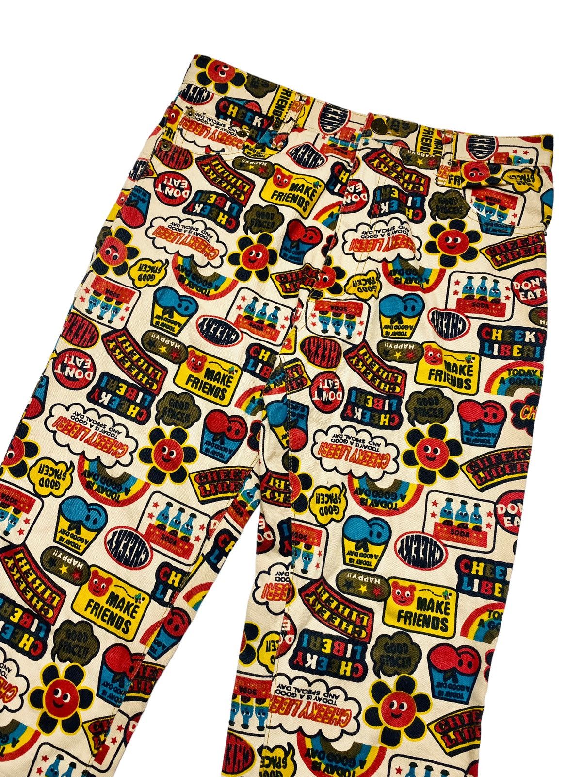 Hysteric Glamour × Japanese Brand 2000s Cheekyliberi - Printed Pop Denim Pants Size US 28 / EU 44 - 1 Thumbnail
