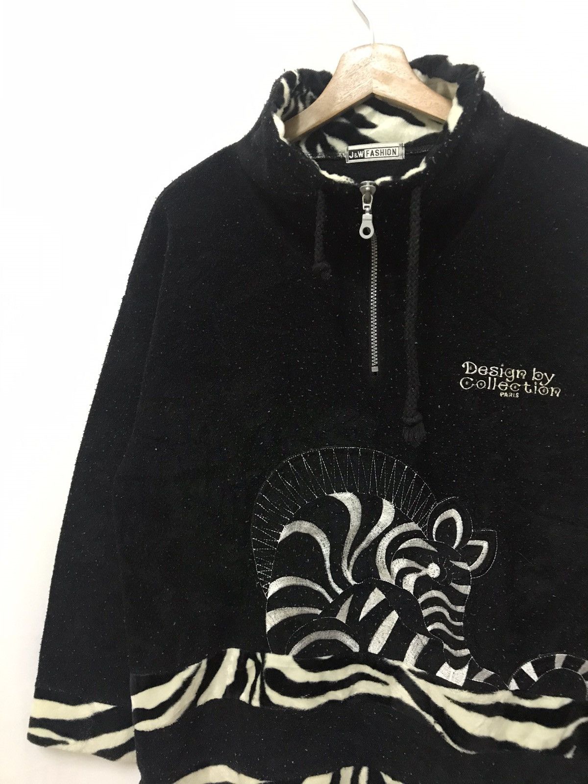 Habitat × Japanese Brand J & W Fashion Fleece Sweatshirt Zebra Big Logo Size US M / EU 48-50 / 2 - 4 Thumbnail