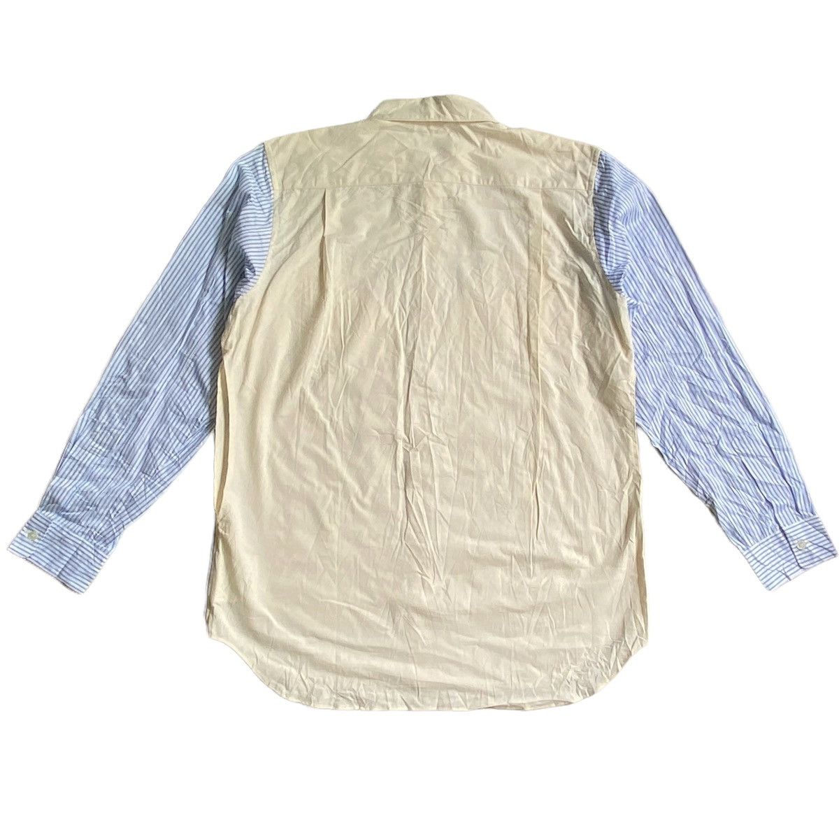 Comme des Garcons SS04 Raw Cotton With Contrast Strip Sleeve Side Slitl Size US M / EU 48-50 / 2 - 2 Thumbnail
