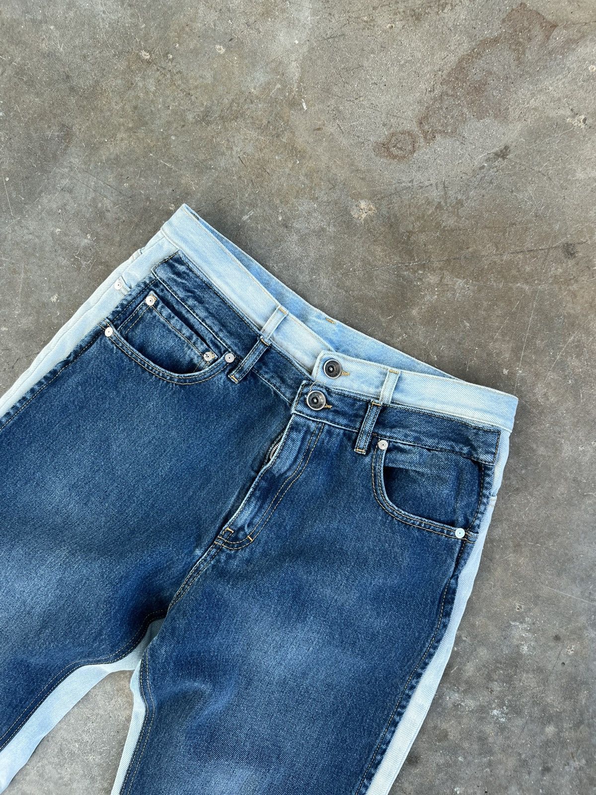 Maison Margiela Maison Margelia “Double Splice Jeans” Sz. 33 ❄️🧊🥣 Size US 33 - 2 Thumbnail