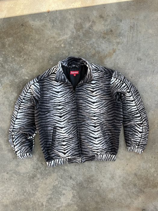 Supreme Supreme SS18 Tiger Stripe Velour Track Jacket Medium