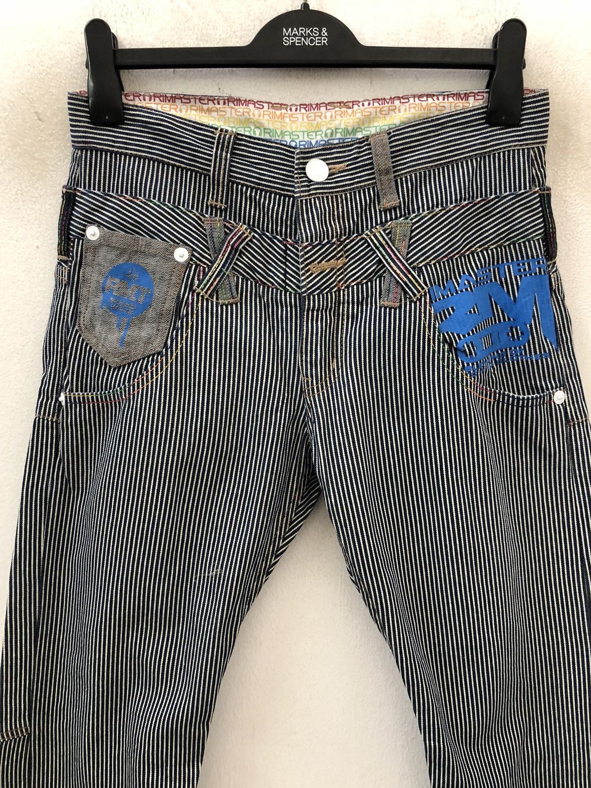 Vintage Japanese RIMASTER Double Waist Hickory Striped Pant Size US 30 / EU 46 - 5 Thumbnail