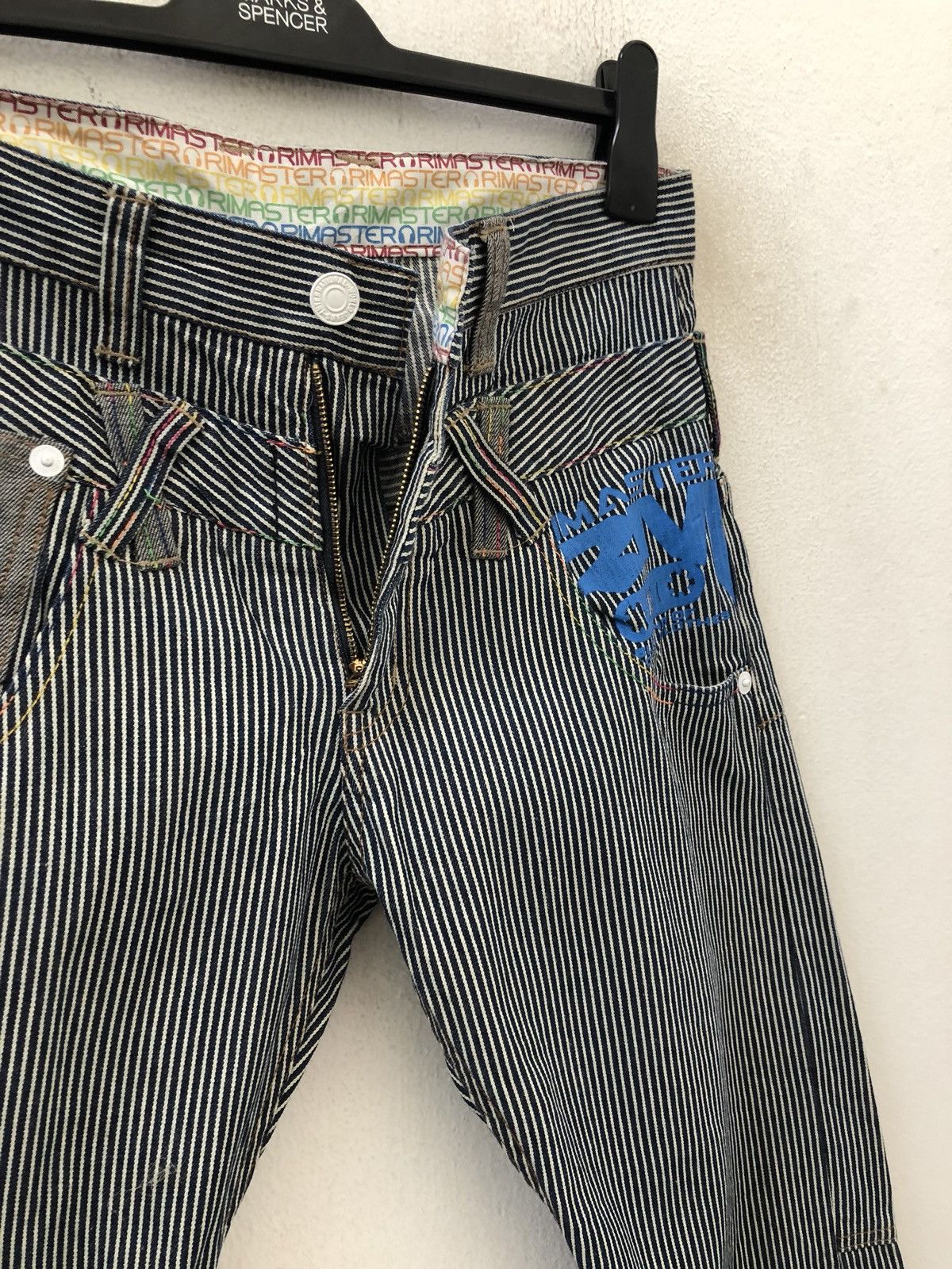 Vintage Japanese RIMASTER Double Waist Hickory Striped Pant Size US 30 / EU 46 - 9 Thumbnail