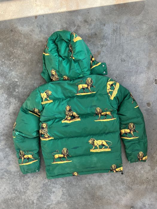 Supreme RARE Supreme FW13 Lions Puffy Jacket Green Medium