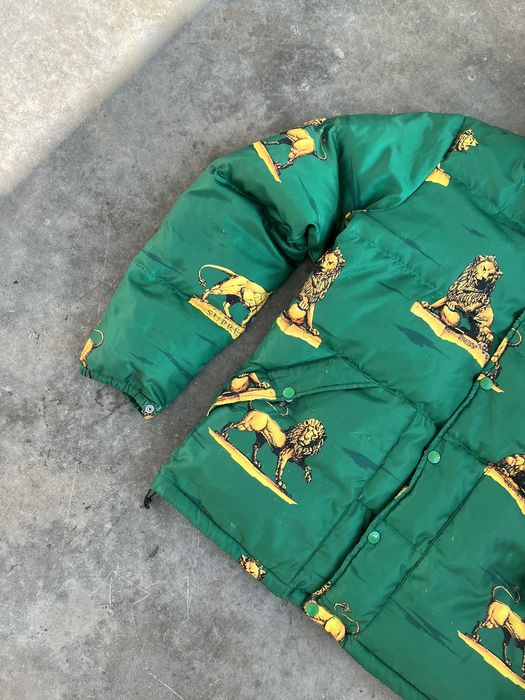 Supreme RARE Supreme FW13 Lions Puffy Jacket Green Medium