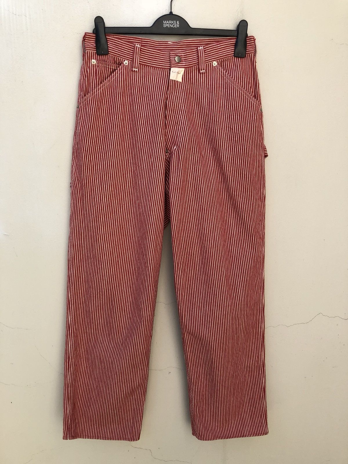 image of Vintage Karl Helmut Japan Red White Striped Pant, Men's (Size 30)