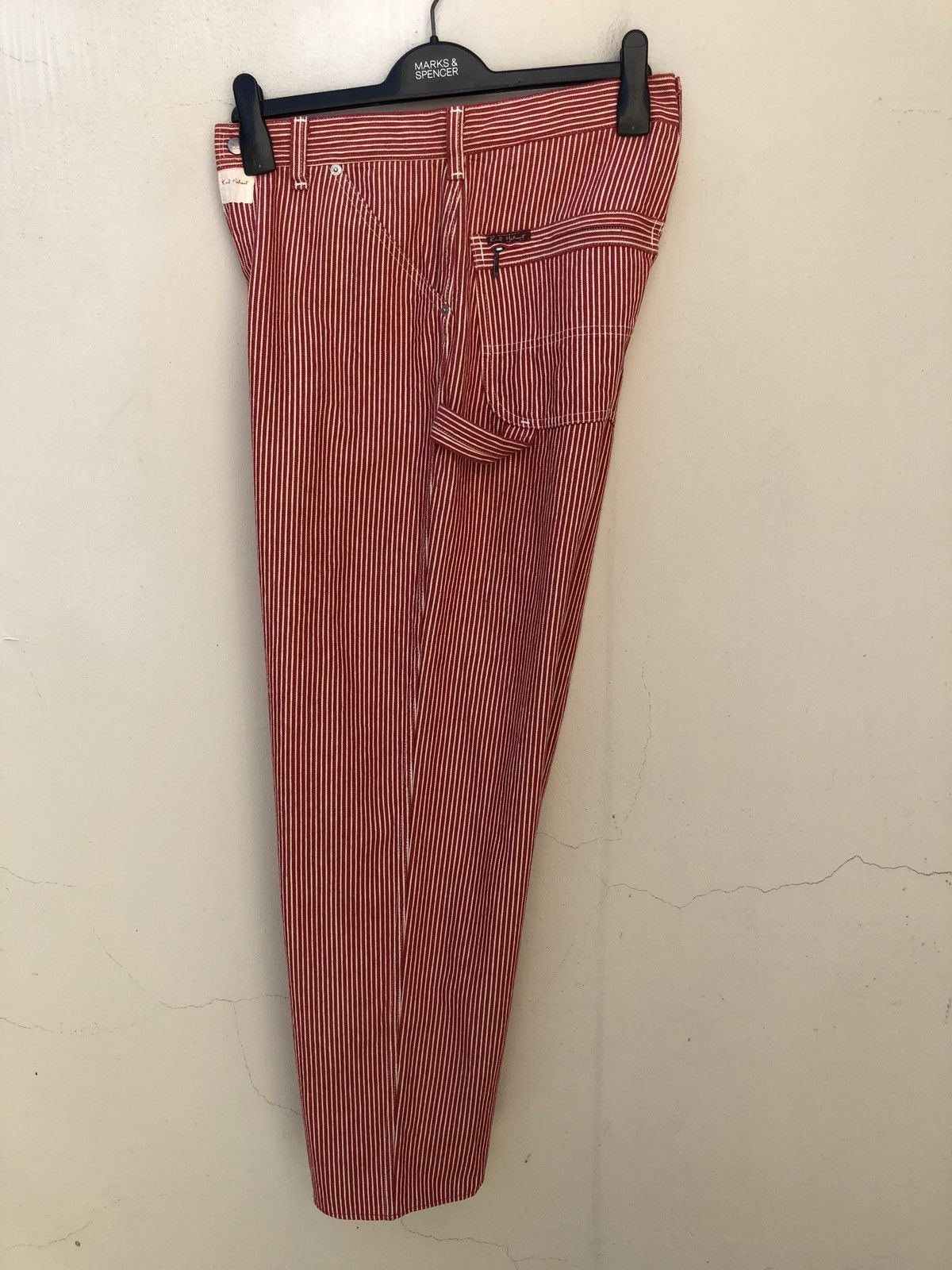 Karl Helmut Vintage Karl Helmut Japan Red White Striped Pant Size US 30 / EU 46 - 10 Thumbnail