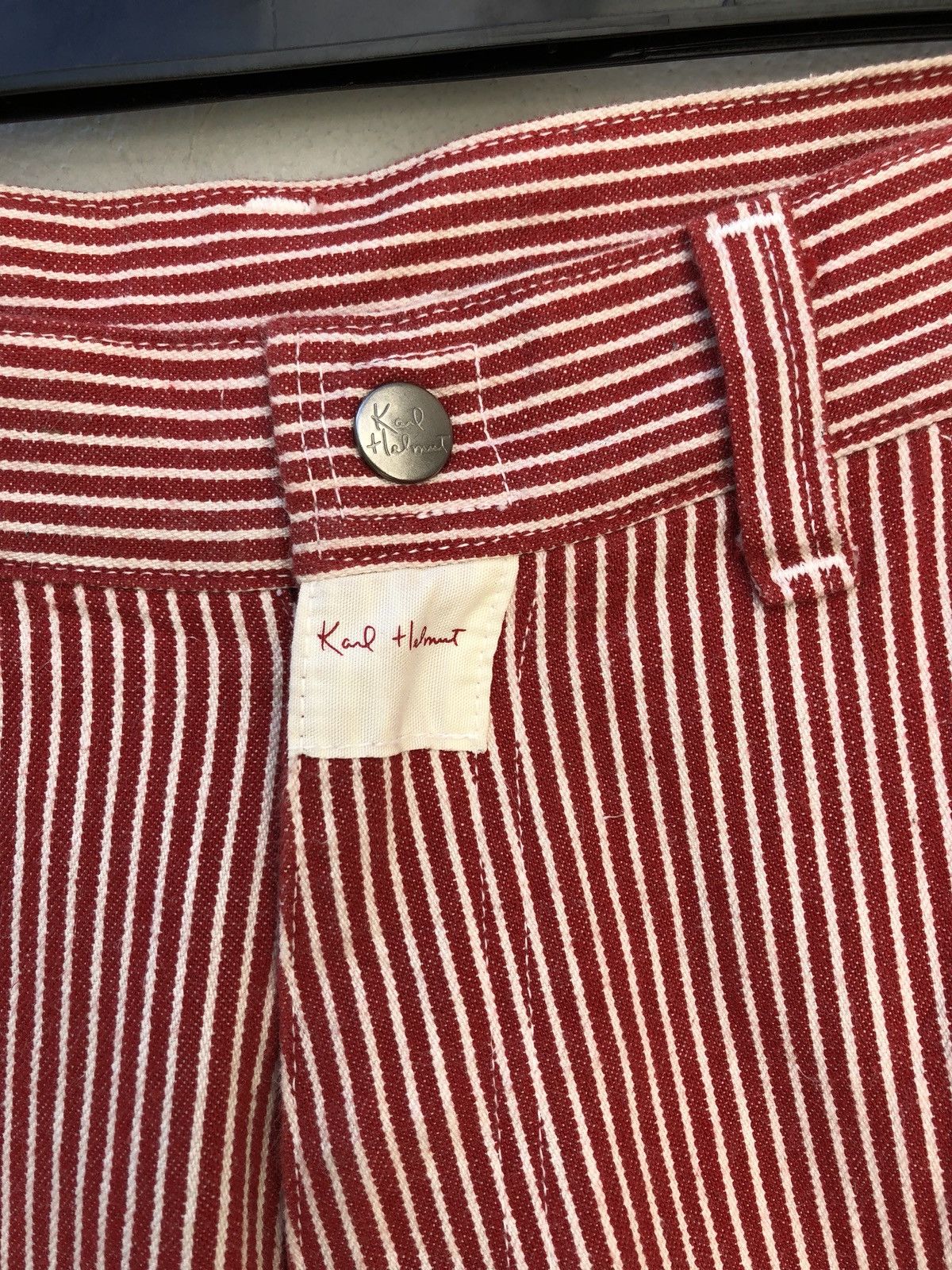 Karl Helmut Vintage Karl Helmut Japan Red White Striped Pant Size US 30 / EU 46 - 3 Thumbnail