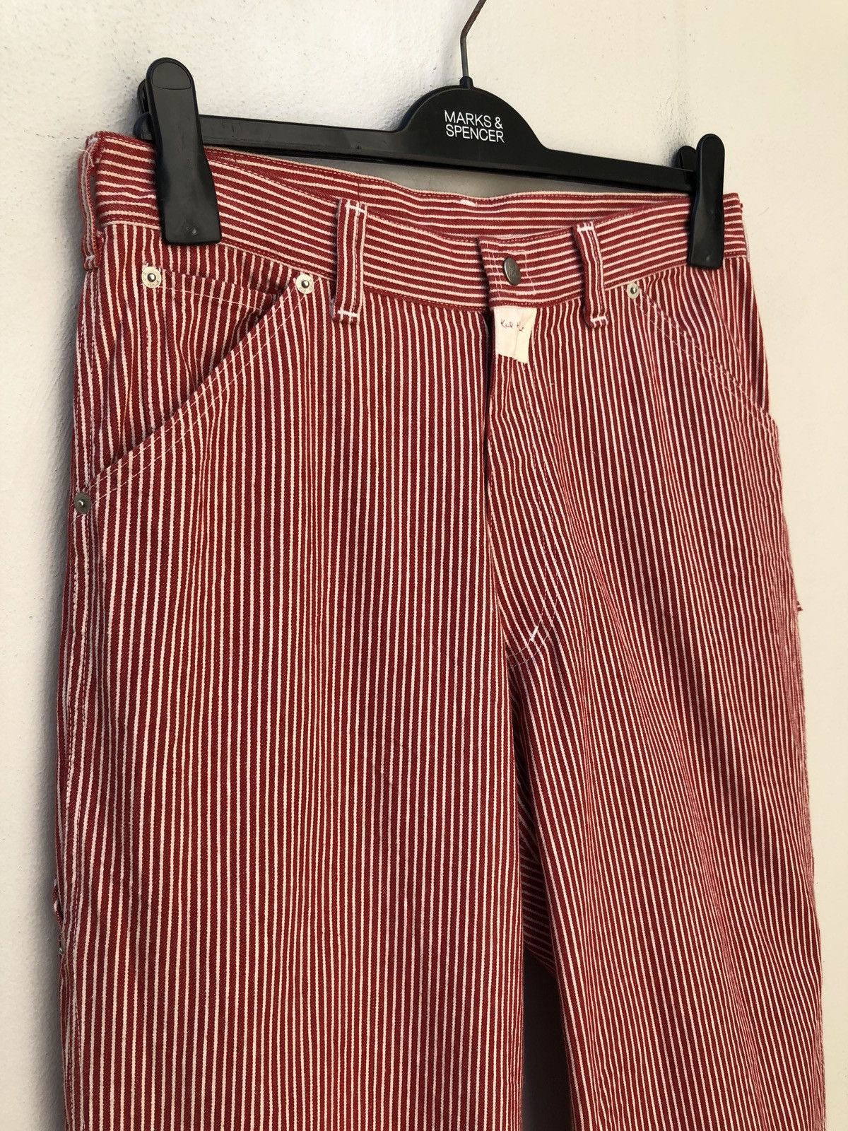 Karl Helmut Vintage Karl Helmut Japan Red White Striped Pant Size US 30 / EU 46 - 4 Thumbnail