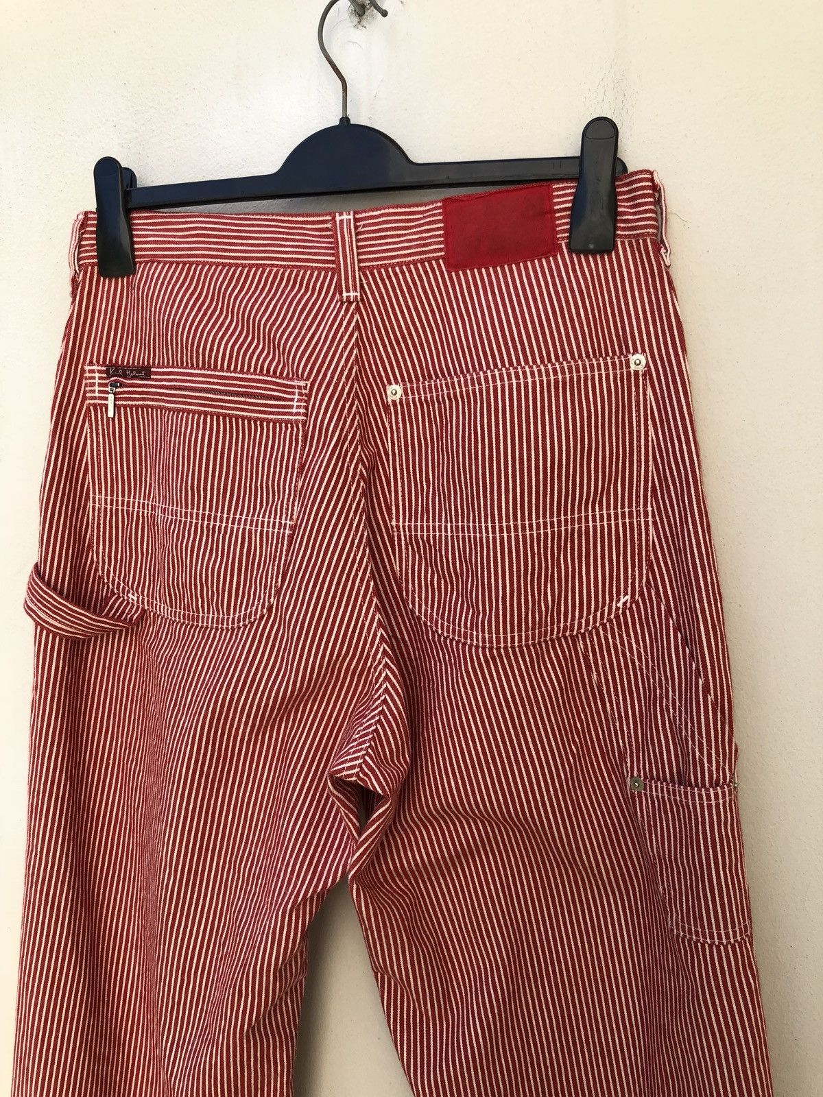 Karl Helmut Vintage Karl Helmut Japan Red White Striped Pant Size US 30 / EU 46 - 9 Thumbnail