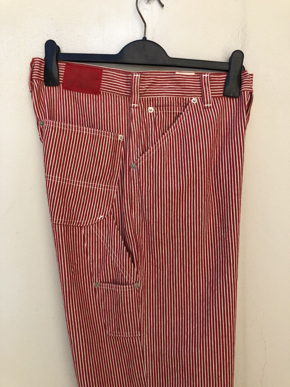 Karl Helmut Vintage Karl Helmut Japan Red White Striped Pant Size US 30 / EU 46 - 13 Thumbnail