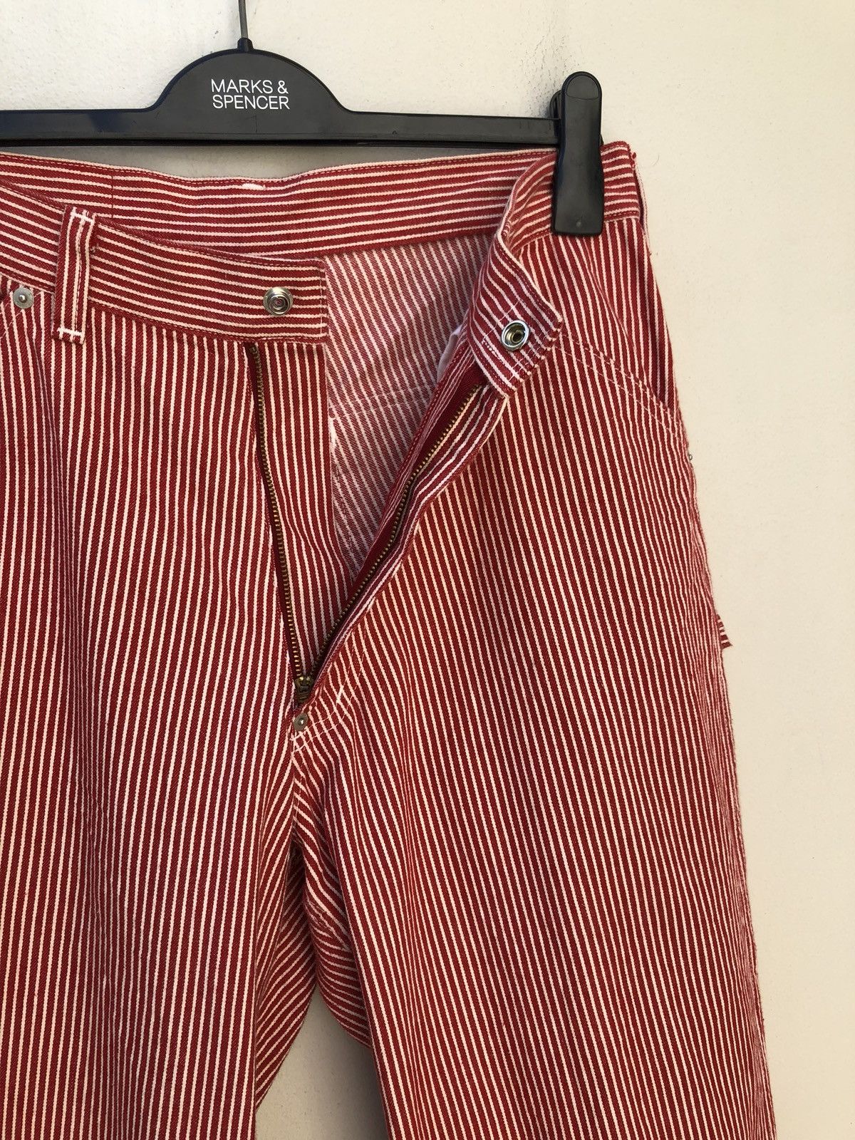 Karl Helmut Vintage Karl Helmut Japan Red White Striped Pant Size US 30 / EU 46 - 5 Thumbnail