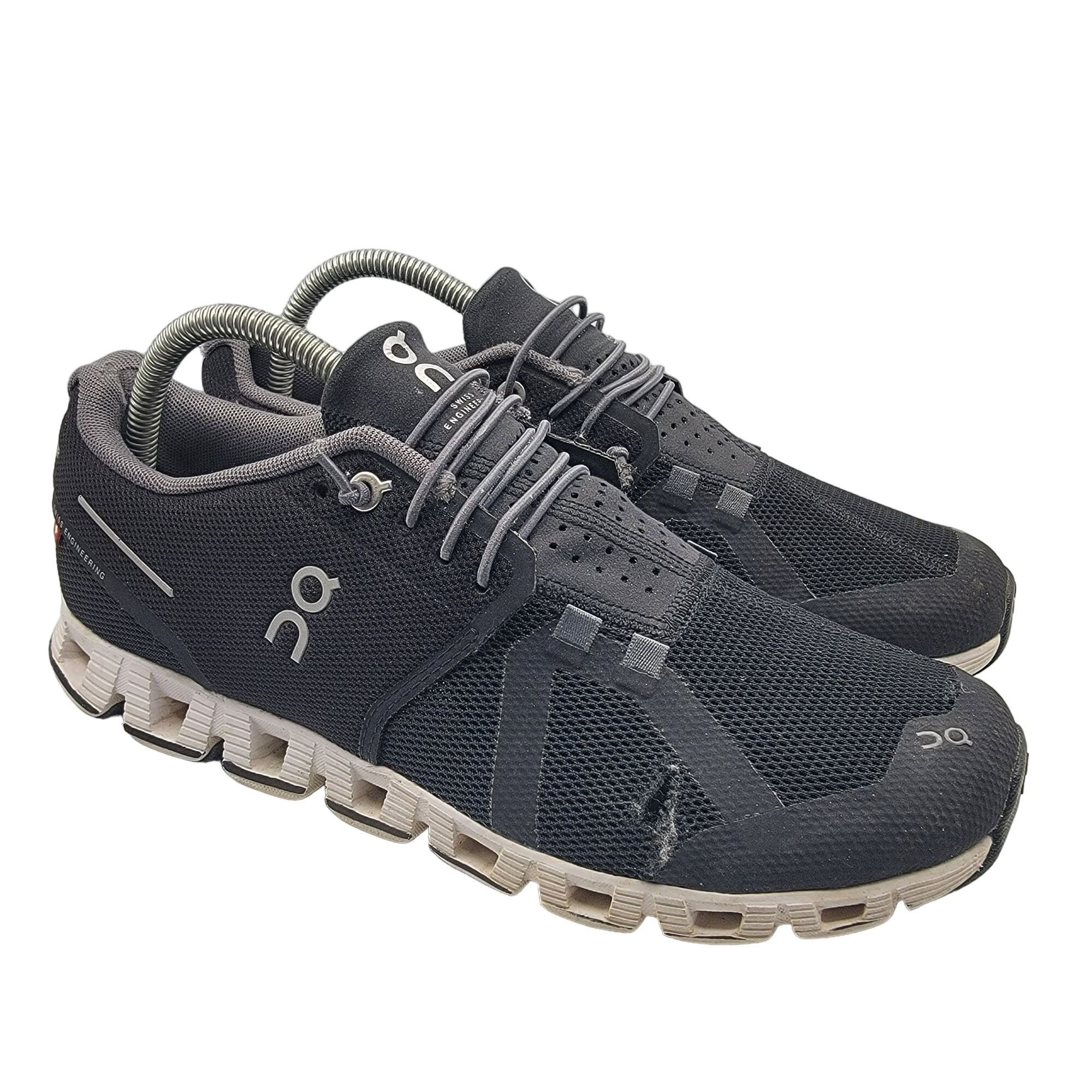 On Cloud Womens Black Athletic Running Shoes Casual Athl