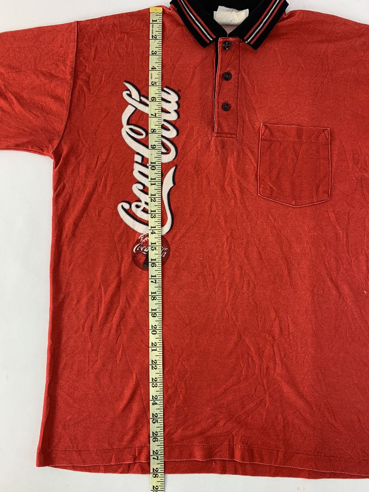 Coca Cola × Vintage Hype 80s 90s Coca Cola Permanent Press Ringer Polo Tee Size US L / EU 52-54 / 3 - 7 Thumbnail