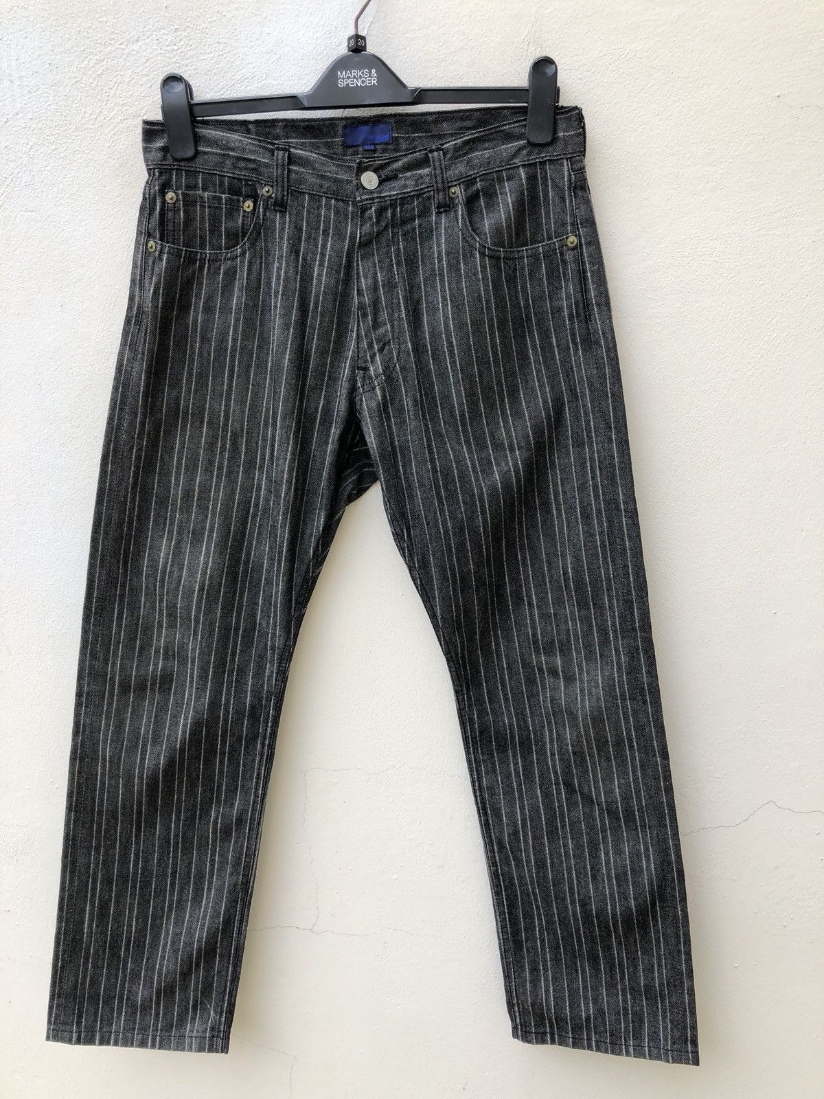 image of Beams Plus Vintage Japanese Designer Beams Made In Japan Striped Pant, Men's (Size 31)