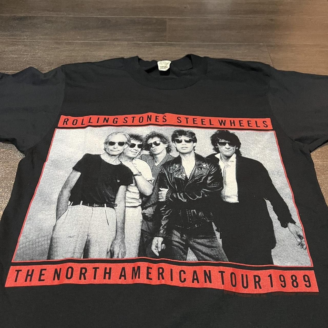 vintage the Rolling Stones Steel wheels tour t shirt 1989