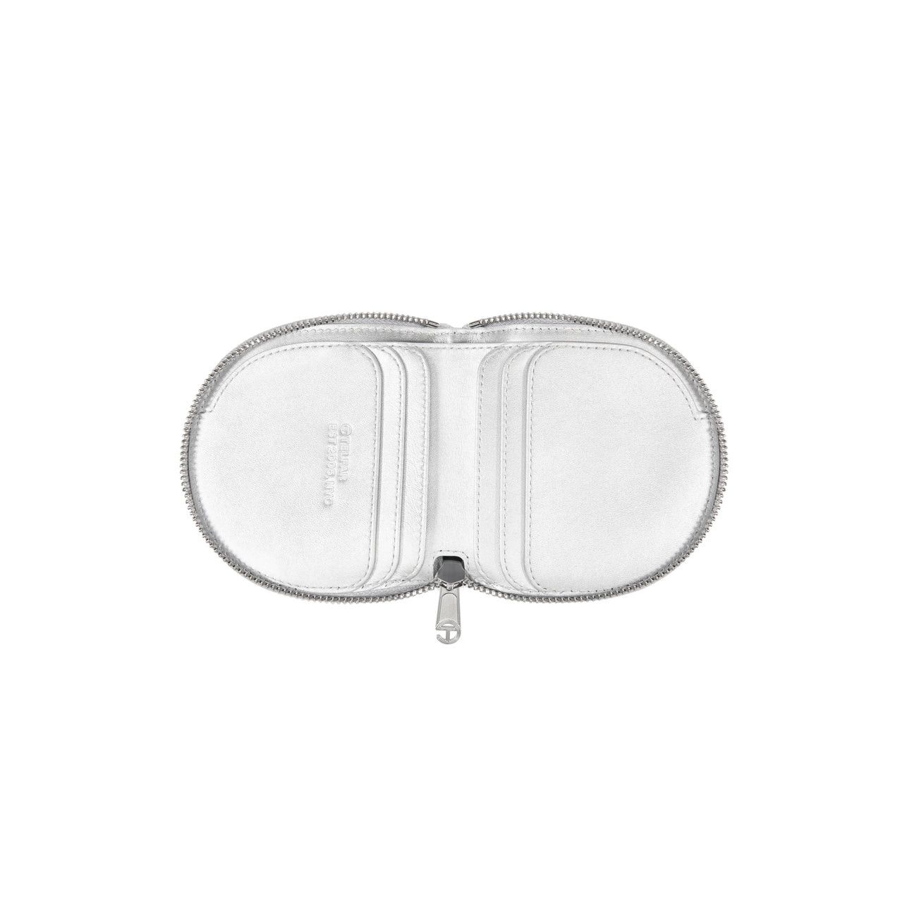Telfar leather wallet- silver