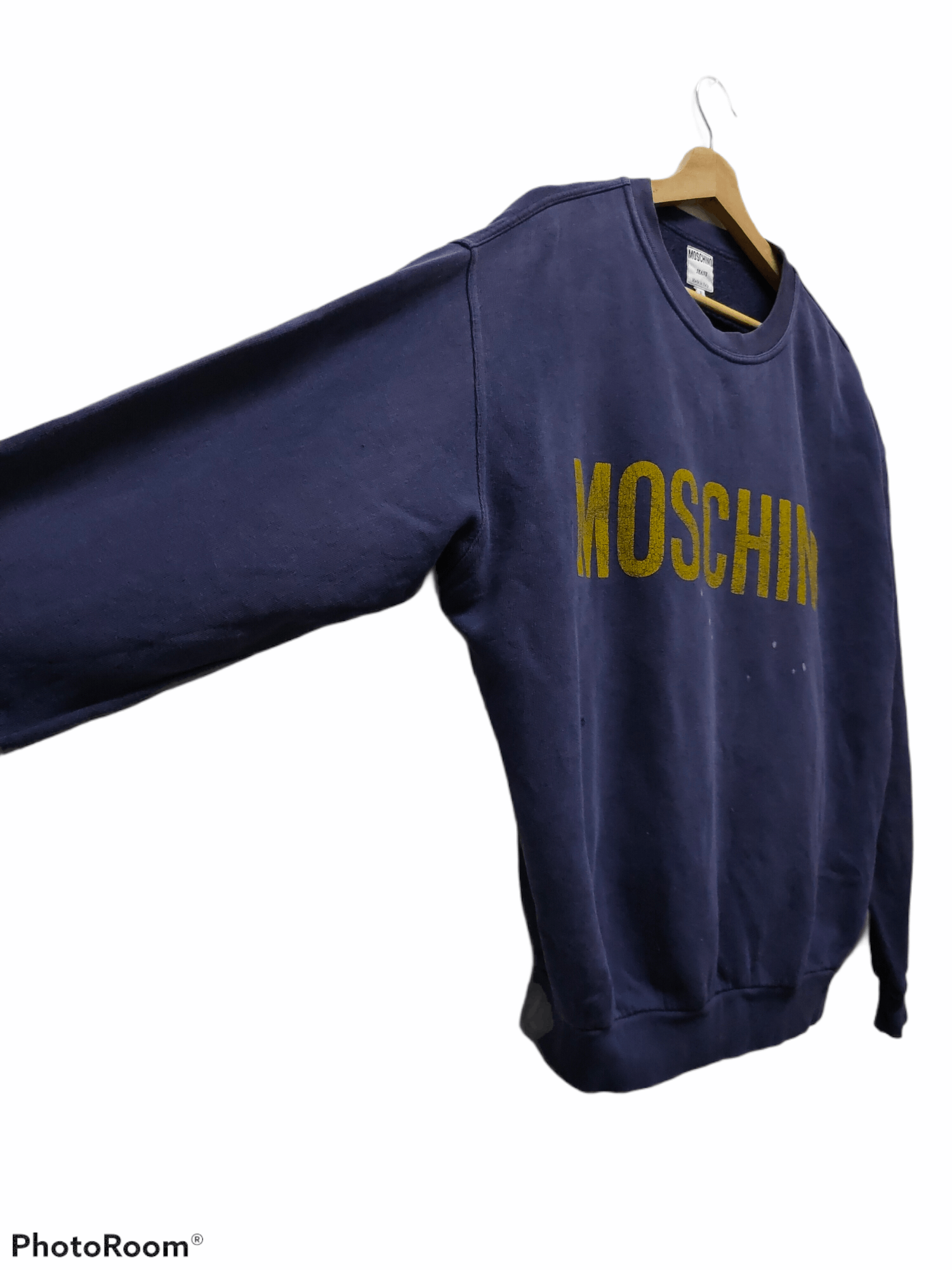 Moschino Moschino jeans vintage sweater blue Spellout LOGO rare 🔥 Size US S / EU 44-46 / 1 - 6 Thumbnail