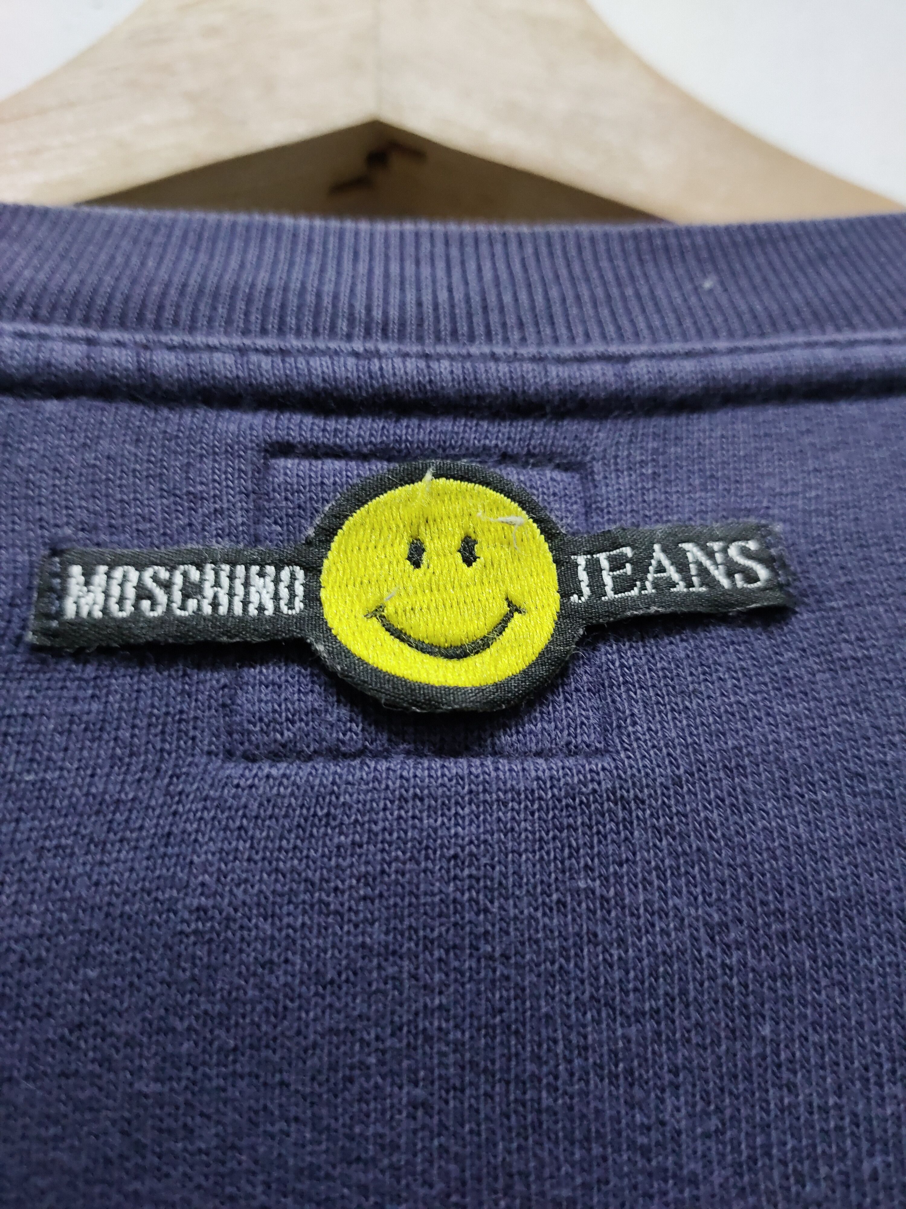 Moschino Moschino jeans vintage sweater blue Spellout LOGO rare 🔥 Size US S / EU 44-46 / 1 - 5 Thumbnail