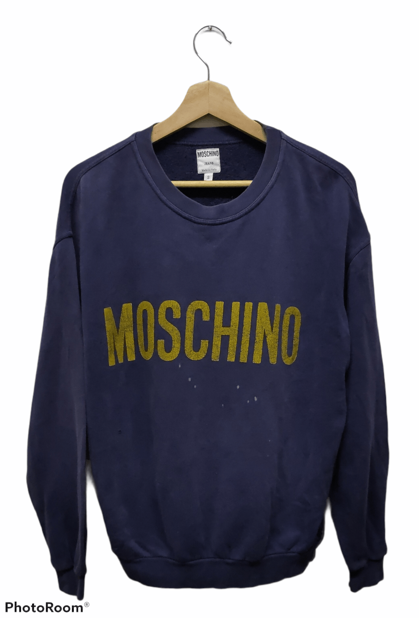 Moschino Moschino jeans vintage sweater blue Spellout LOGO rare 🔥 Size US S / EU 44-46 / 1 - 1 Thumbnail