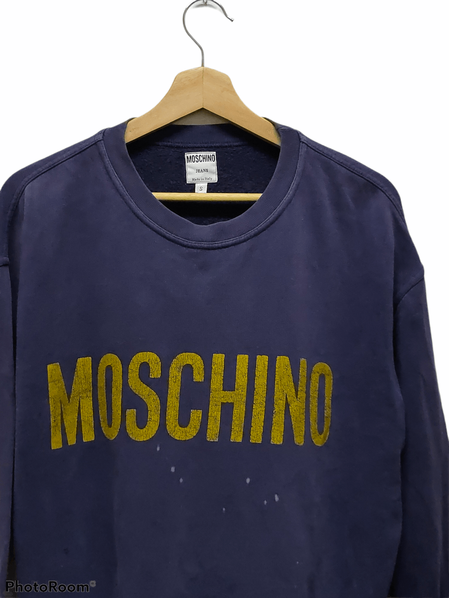 Moschino Moschino jeans vintage sweater blue Spellout LOGO rare 🔥 Size US S / EU 44-46 / 1 - 2 Thumbnail