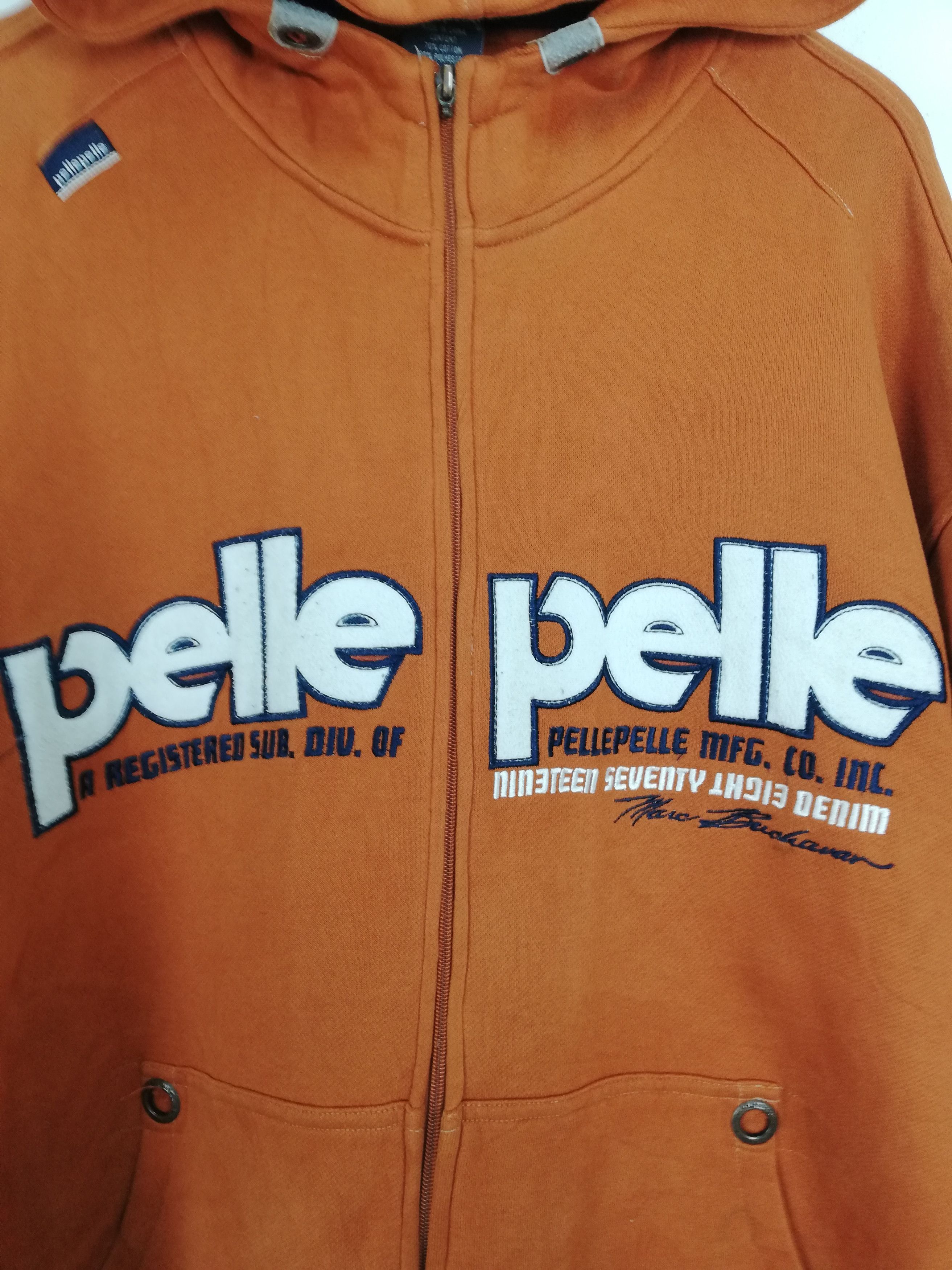 Japanese Brand × Pelle Pelle 💥 Vintage Japan Brand Pelle Pelle Hoodies Jacket #0654💥 Size US XXL / EU 58 / 5 - 4 Thumbnail