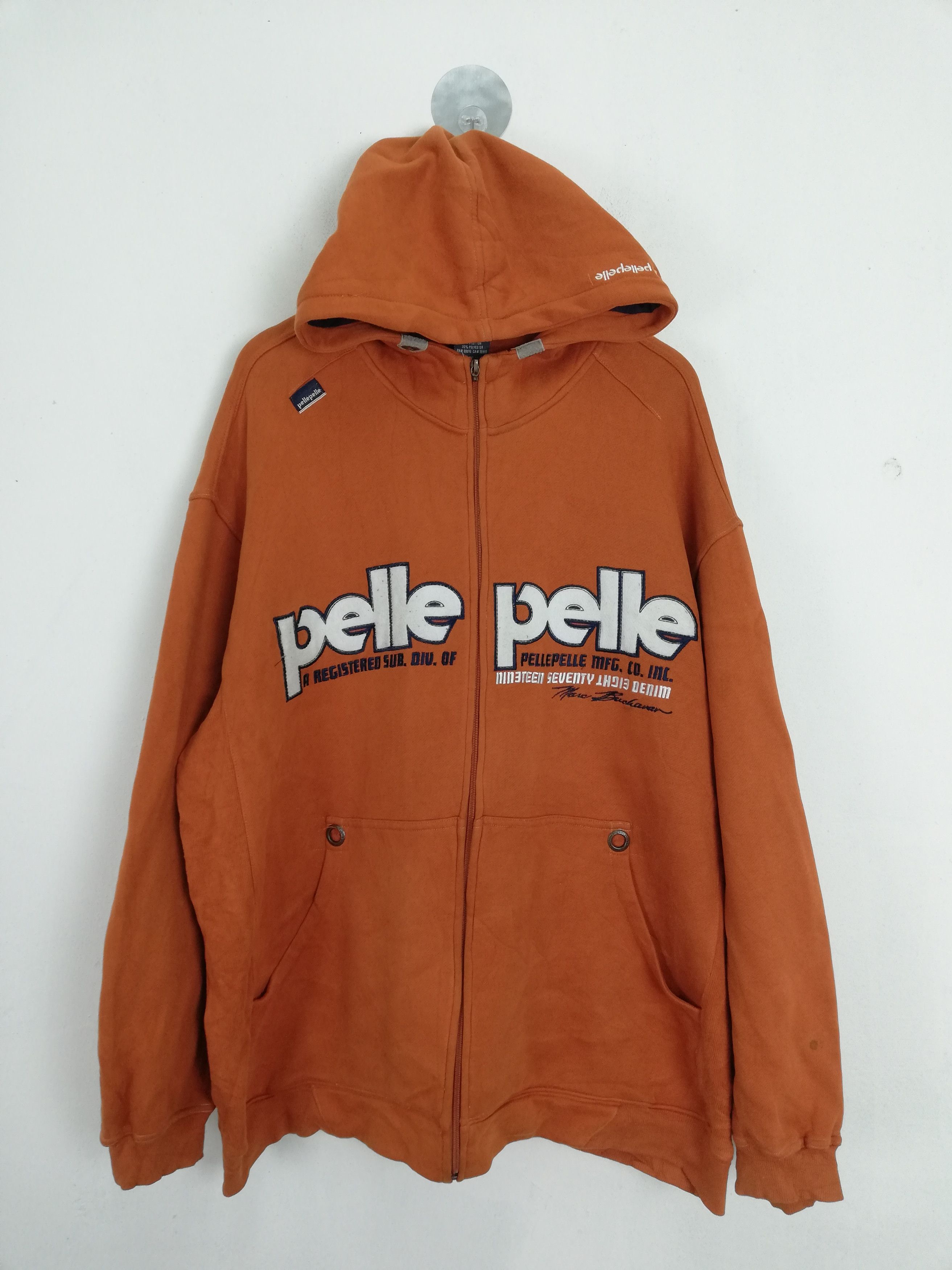 Japanese Brand × Pelle Pelle 💥 Vintage Japan Brand Pelle Pelle Hoodies Jacket #0654💥 Size US XXL / EU 58 / 5 - 1 Thumbnail