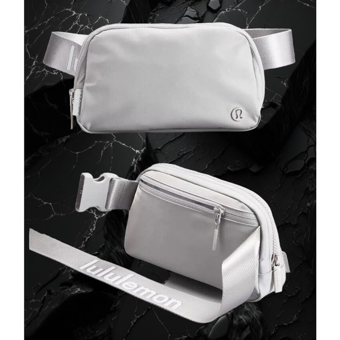Lululemon NWT - Lululemon Everywhere Belt Bag 1L Silver Drop/White