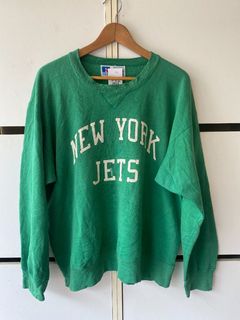 Vintage 00s Stone Majestic NY Jets Sweatshirt - X-Large Cotton