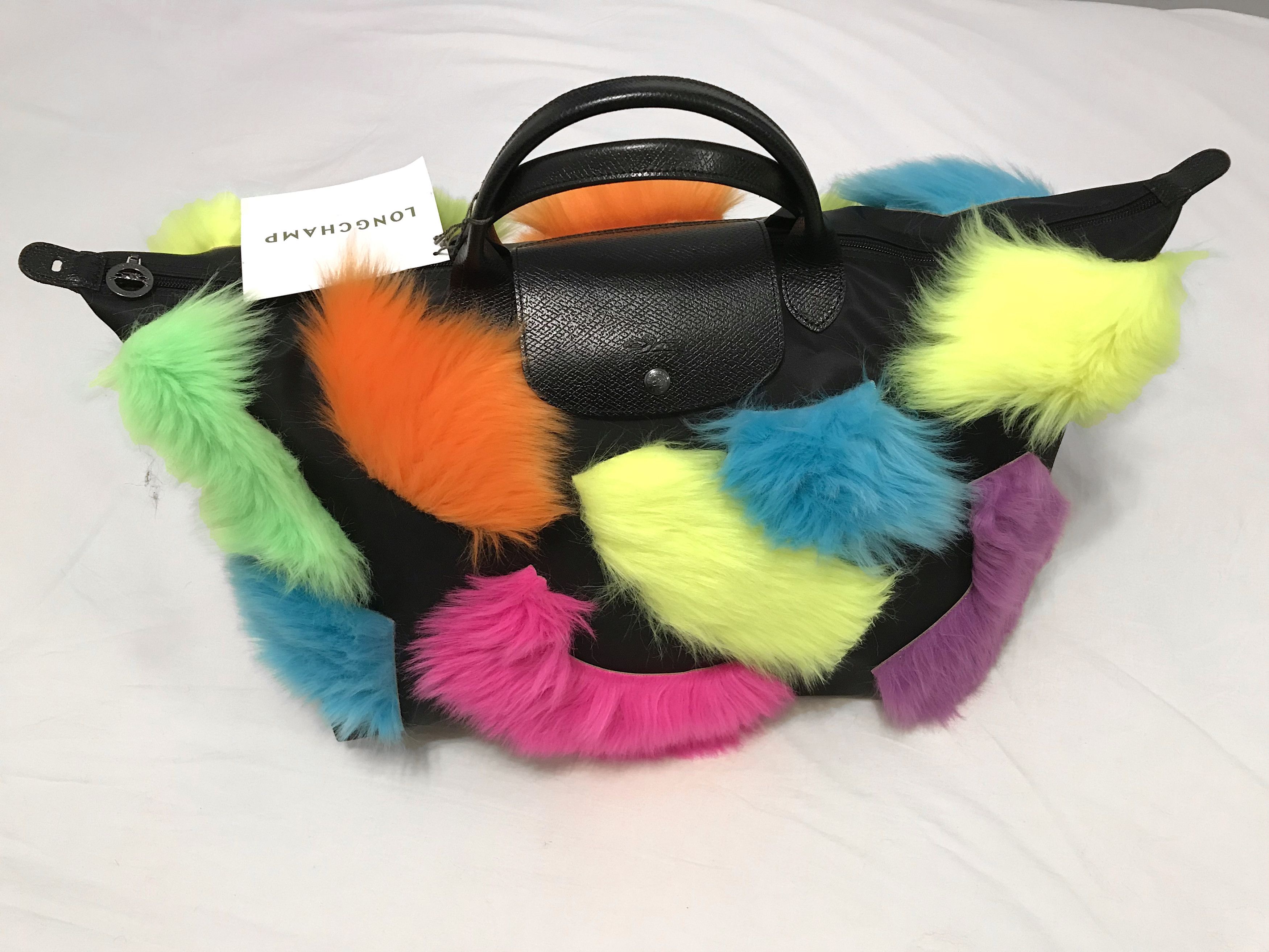 Longchamp fur bag deals