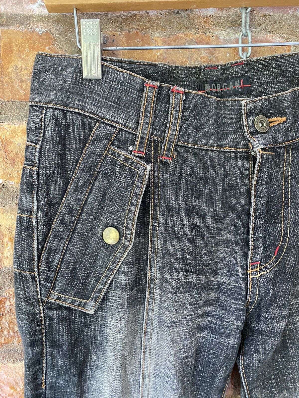 5351 POUR LES HOMMES 90s Morgan Home Center Zipper Flare pants Size US 31 - 6 Thumbnail