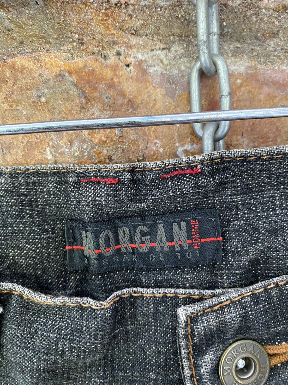 5351 POUR LES HOMMES 90s Morgan Home Center Zipper Flare pants Size US 31 - 9 Thumbnail