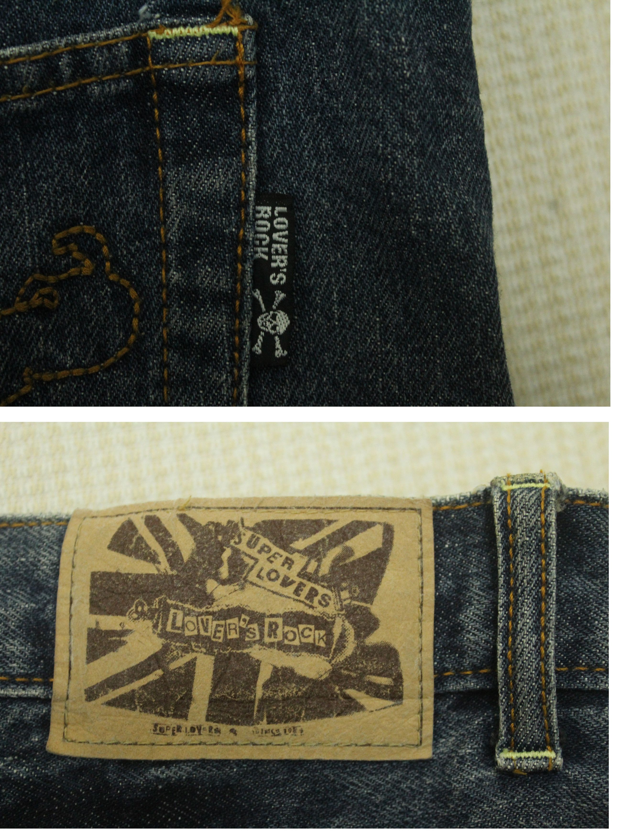 Japanese Brand SUPERLOVERS Denim Jeans Distressed Style Skull Ripped Size US 30 / EU 46 - 10 Thumbnail