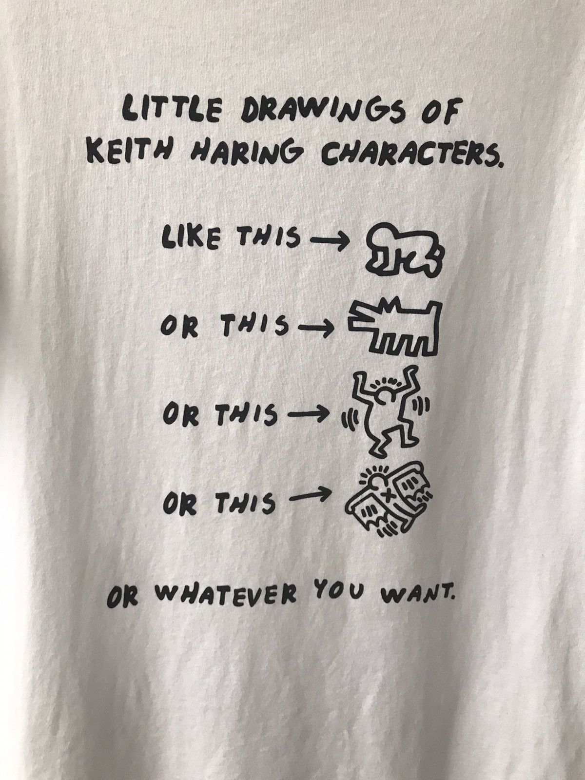 Keith Haring × Uniqlo Little Drawings Of KEITH HARING characters Tshirt by Uniqlo Size US L / EU 52-54 / 3 - 4 Thumbnail