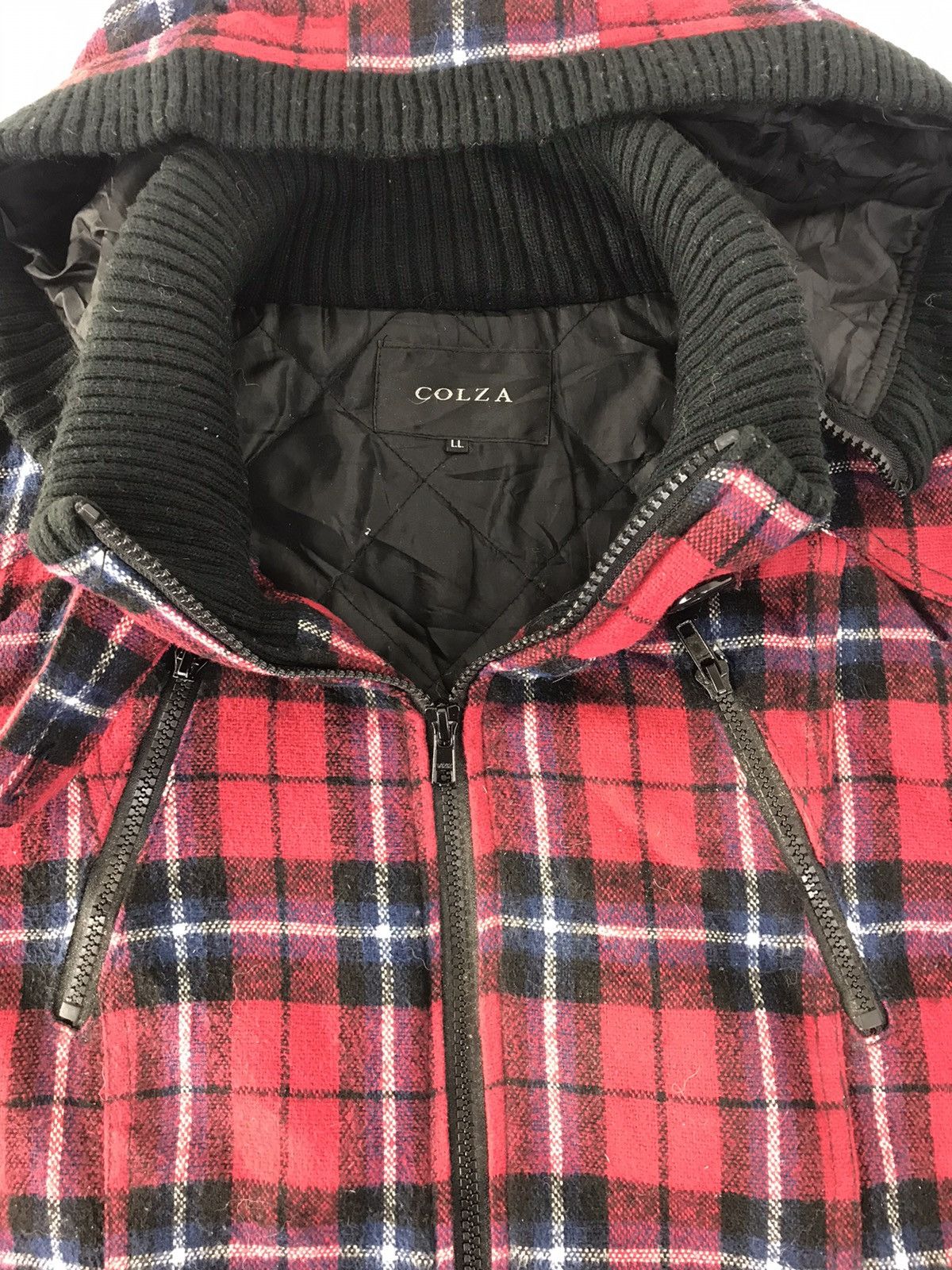 Japanese Brand × Vintage Colza Jacket Hoodies Zipper Plaid Checked Tartan Design Size US L / EU 52-54 / 3 - 3 Thumbnail